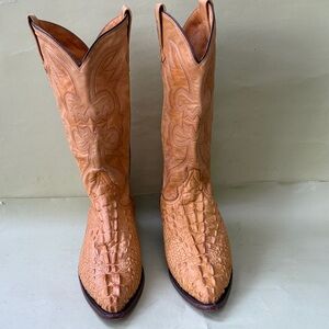 Yellow Cream Rudel Alligator/Leather  Western Cowboy Boots